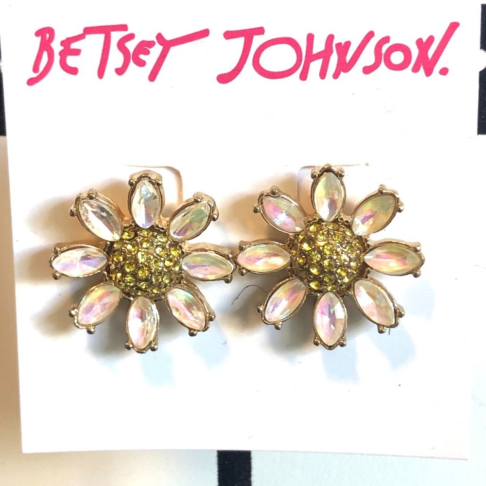 Betsey Johnson Daisy Stud Earrings